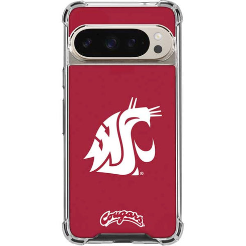 Washington State University Cougars Logo Pixel 9/9 Pro Clear Case